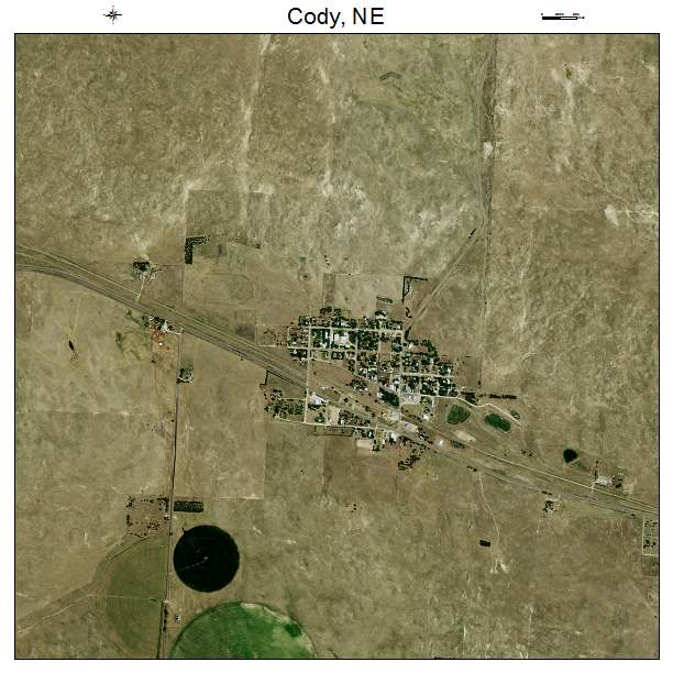 Cody, NE air photo map