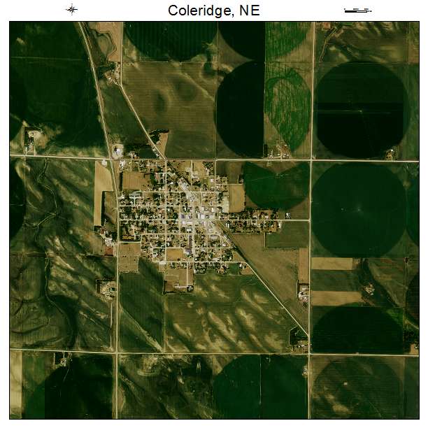 Coleridge, NE air photo map