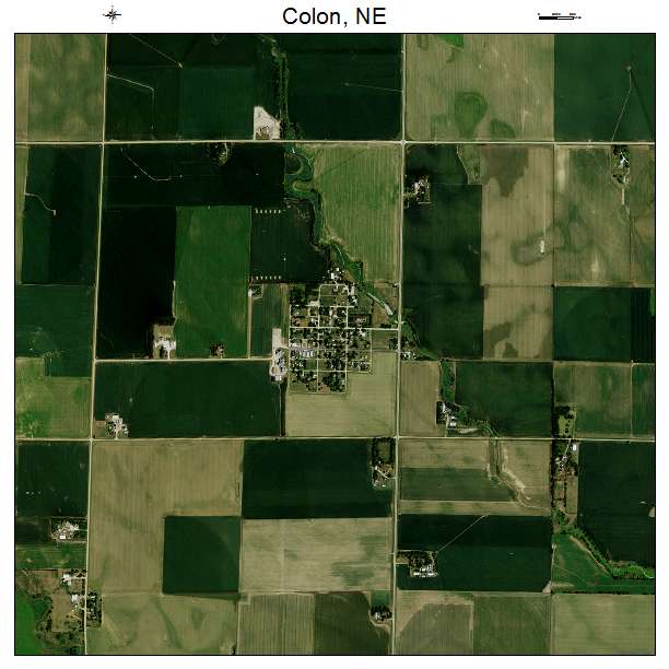 Colon, NE air photo map