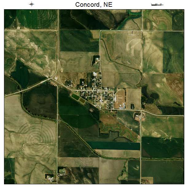 Concord, NE air photo map