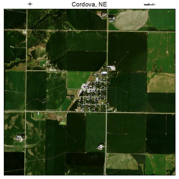 Cordova, NE air photo map