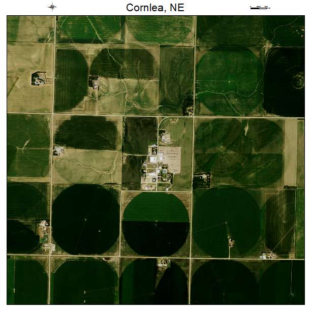 Cornlea, NE air photo map