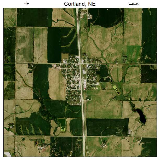 Cortland, NE air photo map