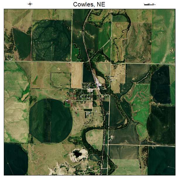 Cowles, NE air photo map