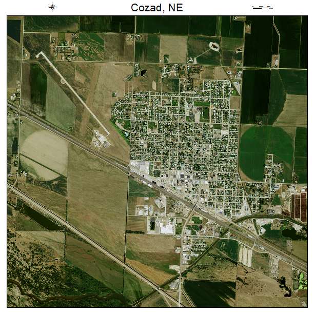 Cozad, NE air photo map