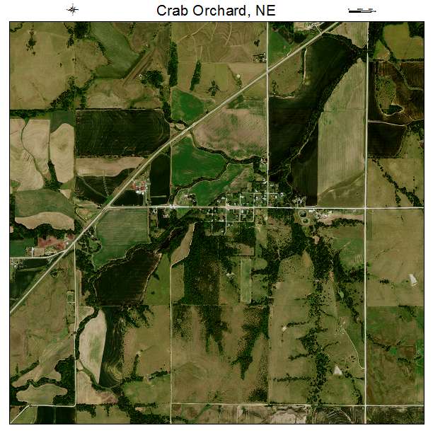 Crab Orchard, NE air photo map