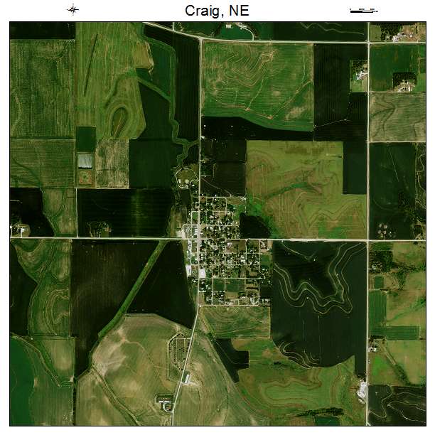 Craig, NE air photo map