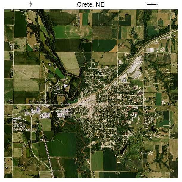 Crete, NE air photo map