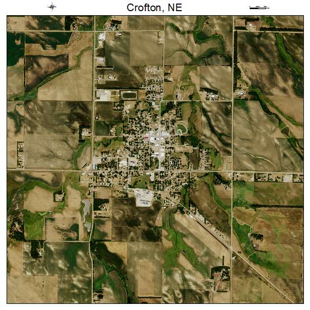 Crofton, NE air photo map
