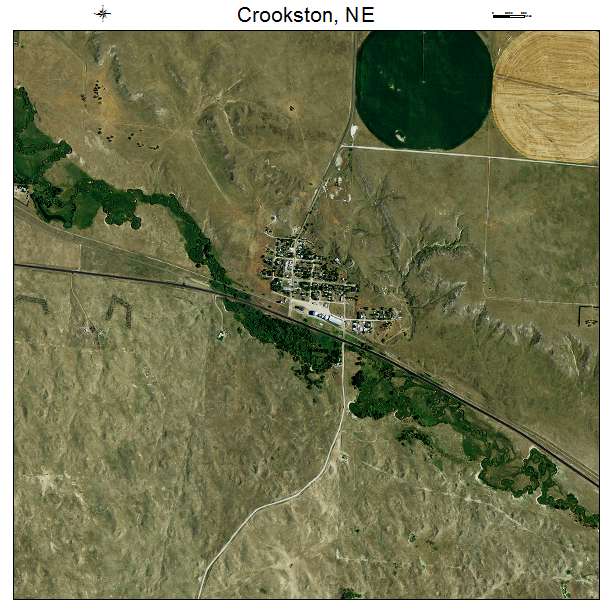Crookston, NE air photo map