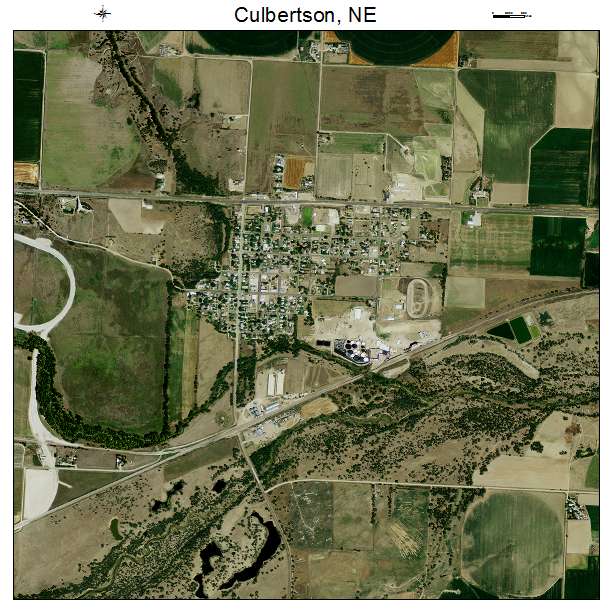 Culbertson, NE air photo map