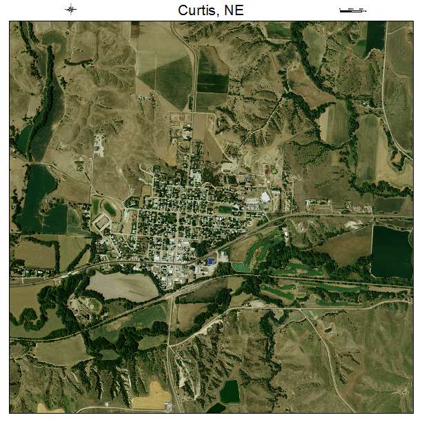 Curtis, NE air photo map