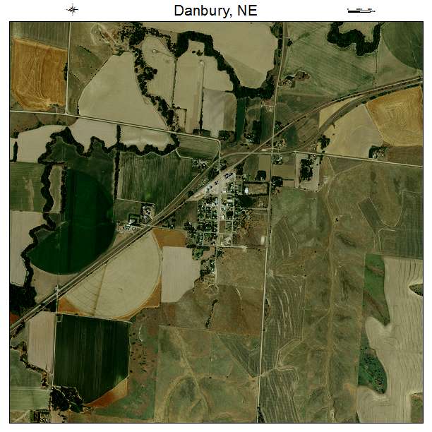 Danbury, NE air photo map