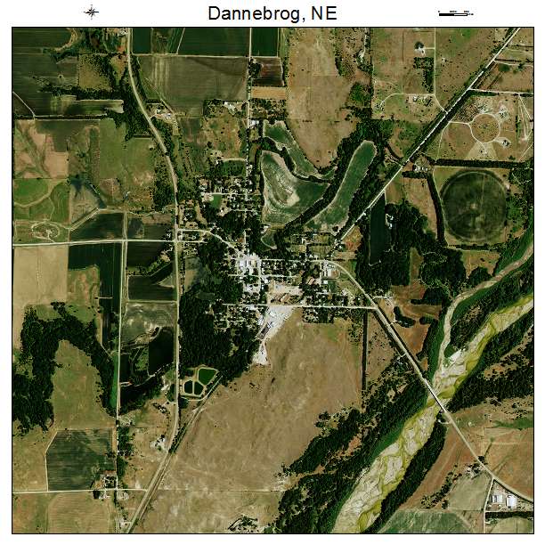 Dannebrog, NE air photo map