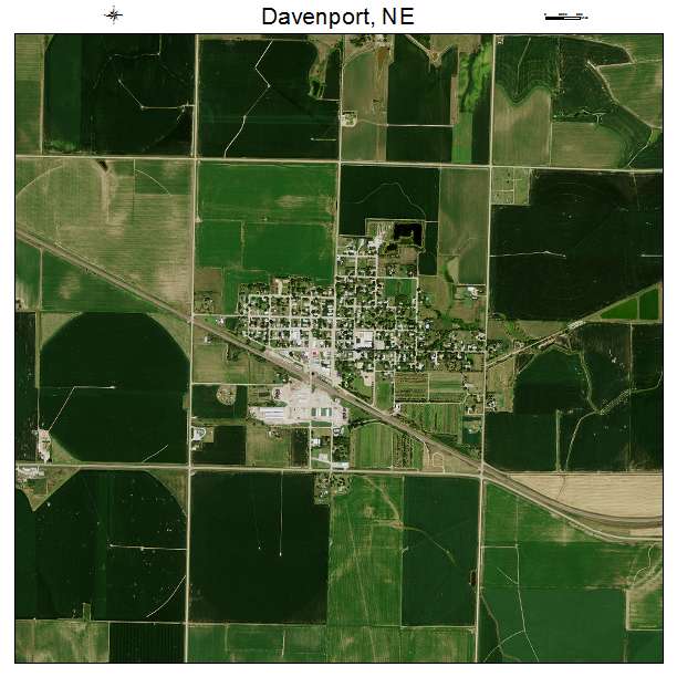 Davenport, NE air photo map