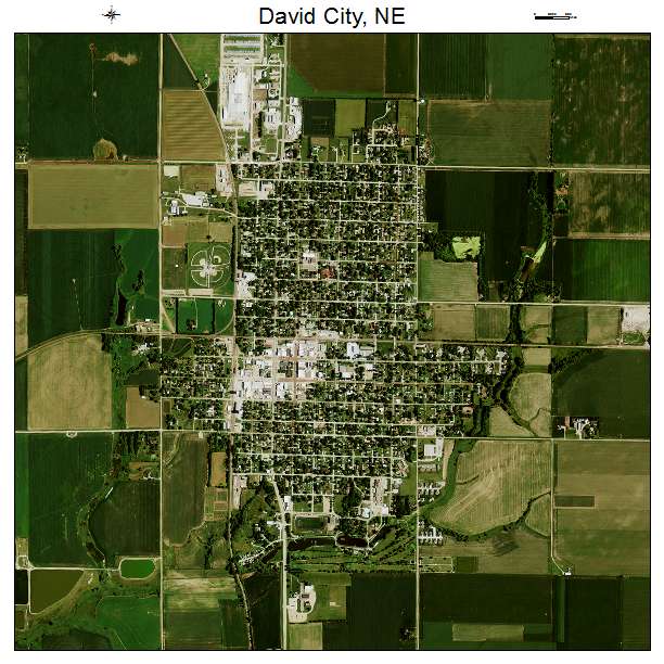 David City, NE air photo map