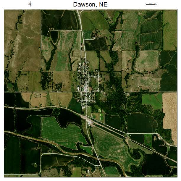 Dawson, NE air photo map
