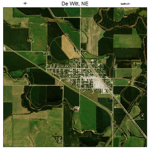 De Witt, NE air photo map