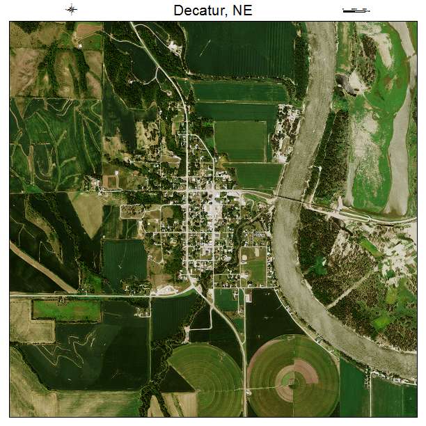 Decatur, NE air photo map