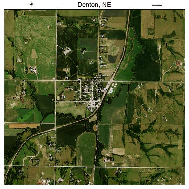 Denton, NE air photo map