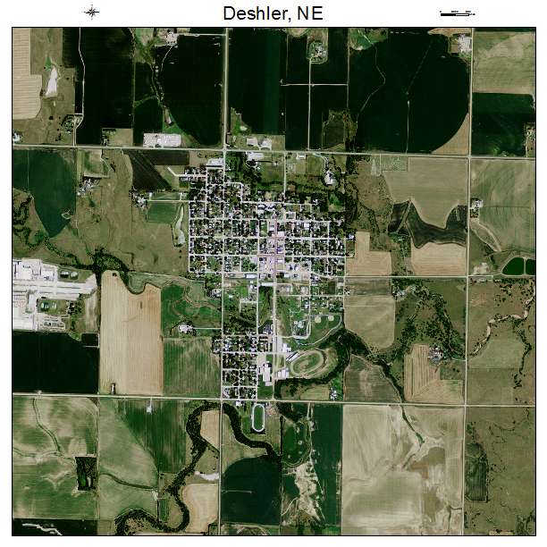 Deshler, NE air photo map