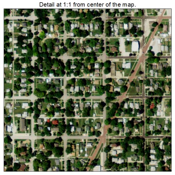 Auburn, Nebraska aerial imagery detail