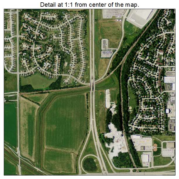 Bellevue, Nebraska aerial imagery detail