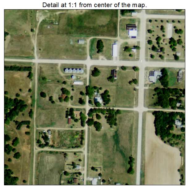 Bloomington, Nebraska aerial imagery detail