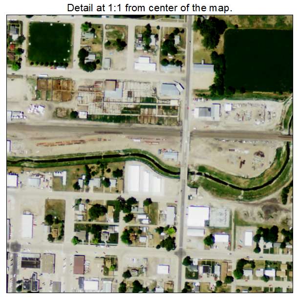 Broken Bow, Nebraska aerial imagery detail