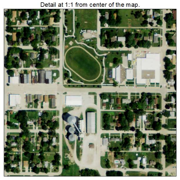 Cedar Bluffs, Nebraska aerial imagery detail