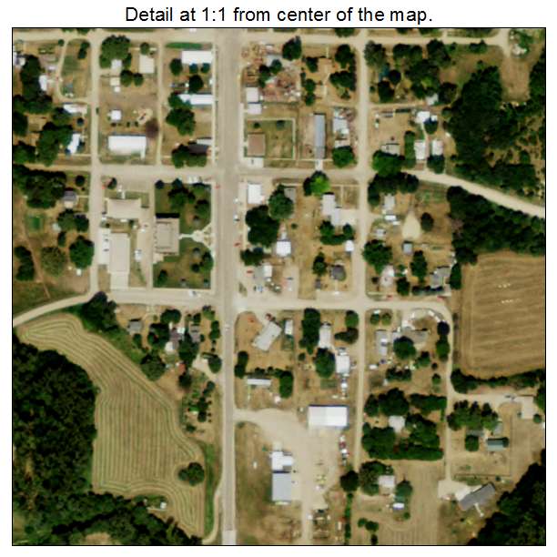 Center, Nebraska aerial imagery detail