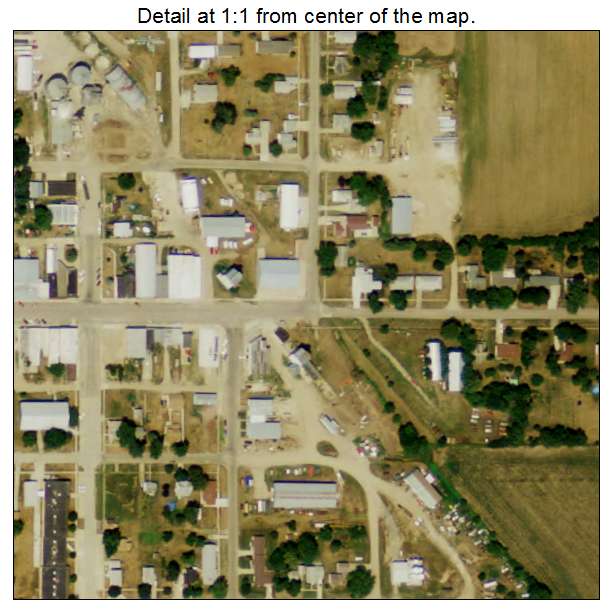 Coleridge, Nebraska aerial imagery detail