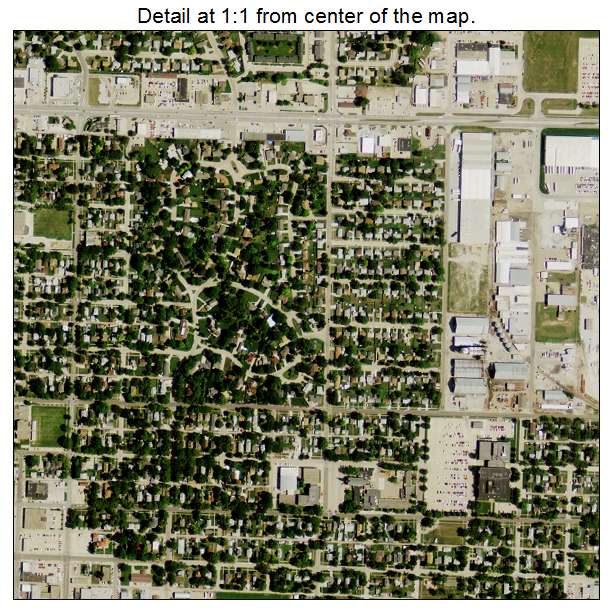 Columbus, Nebraska aerial imagery detail