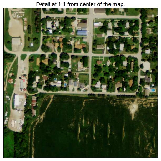 Davey, Nebraska aerial imagery detail