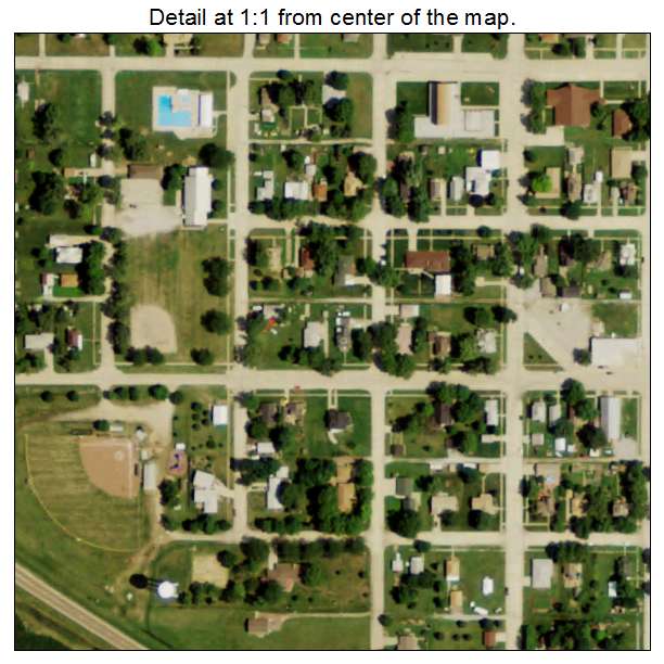 De Witt, Nebraska aerial imagery detail