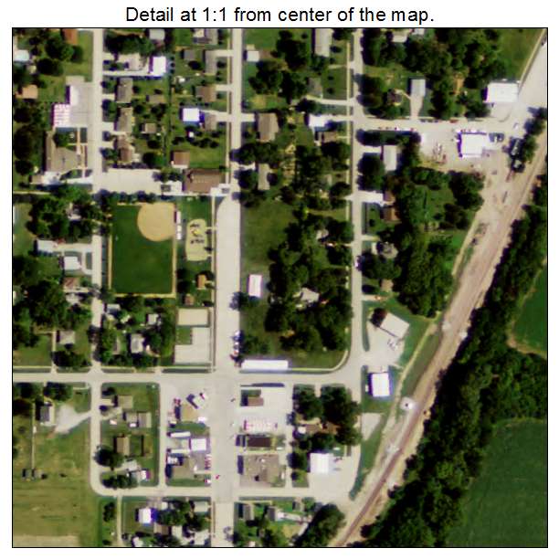 Denton, Nebraska aerial imagery detail