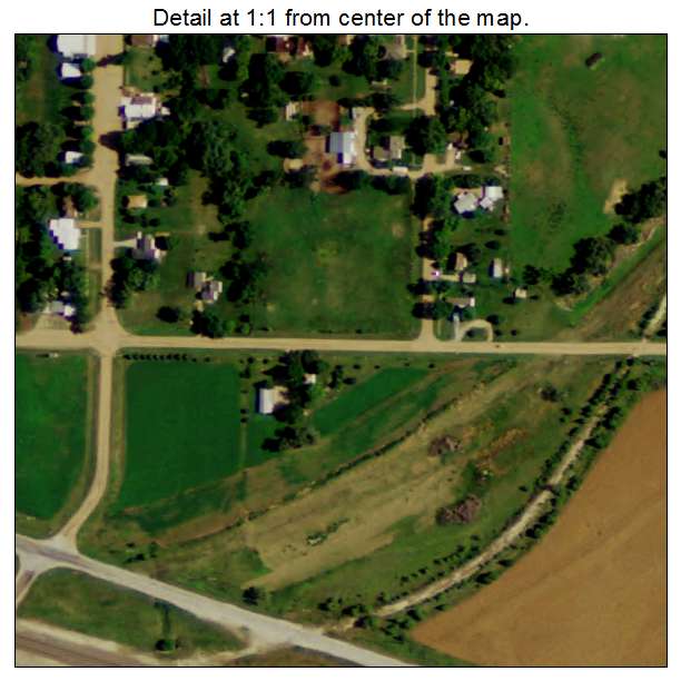 Endicott, Nebraska aerial imagery detail