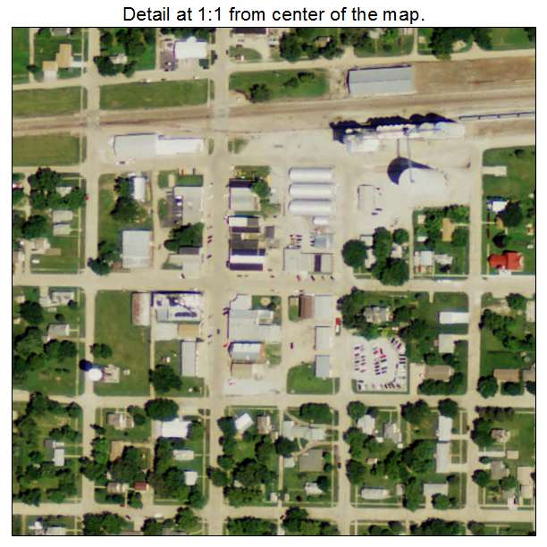 Exeter, Nebraska aerial imagery detail