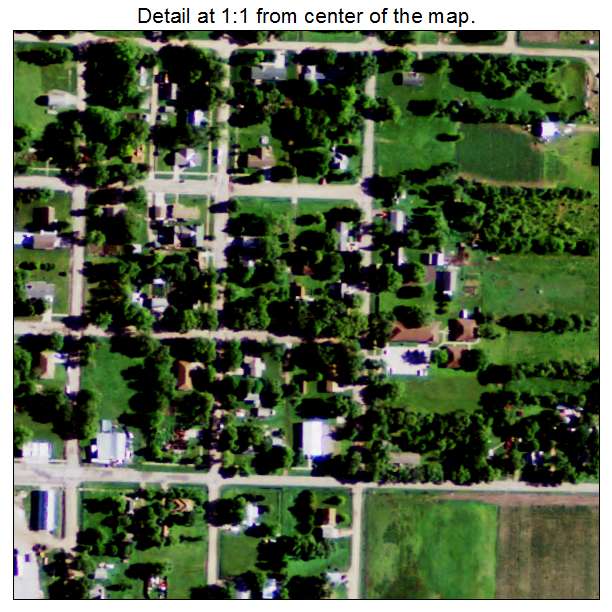 Fairfield, Nebraska aerial imagery detail