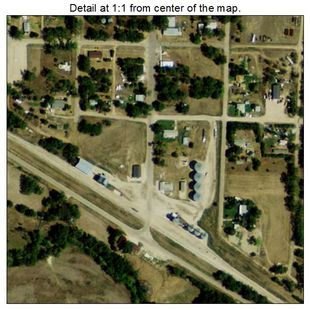 Hamlet, Nebraska aerial imagery detail