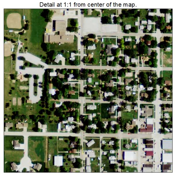 Hampton, Nebraska aerial imagery detail