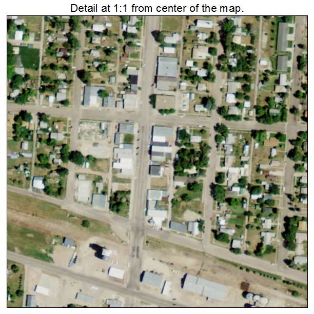 Hay Springs, Nebraska aerial imagery detail
