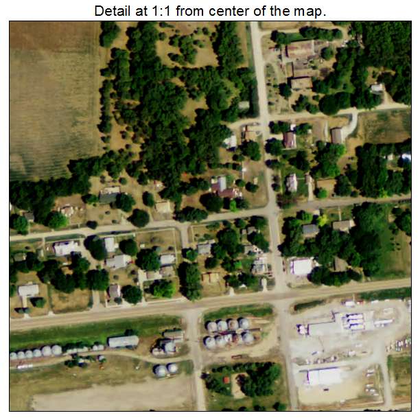 Howard City, Nebraska aerial imagery detail