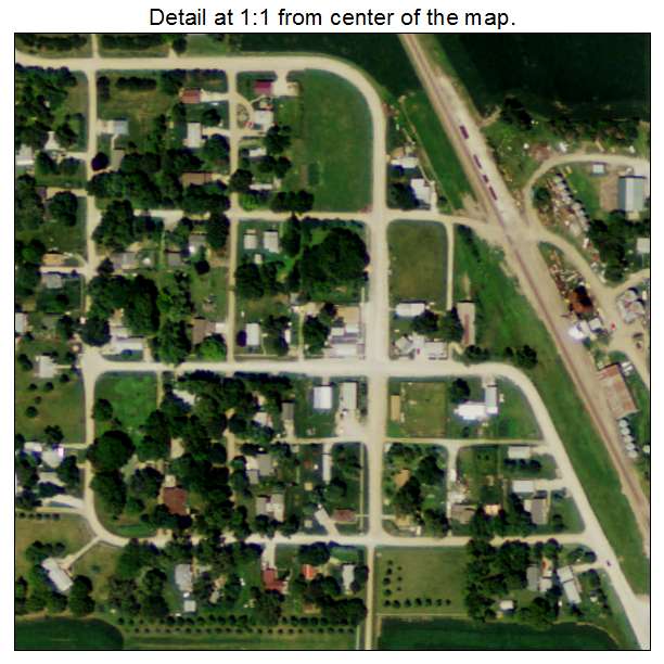 Leshara, Nebraska aerial imagery detail
