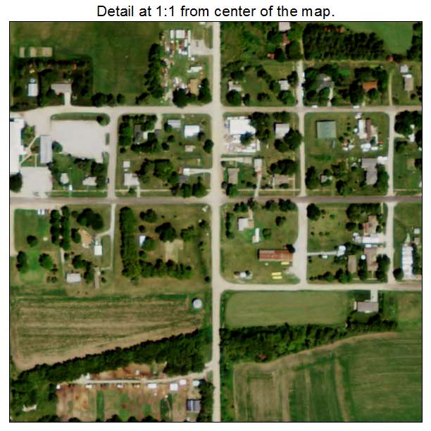 Lewiston, Nebraska aerial imagery detail