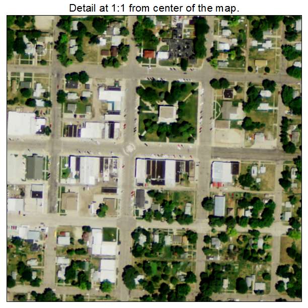 Loup City, Nebraska aerial imagery detail