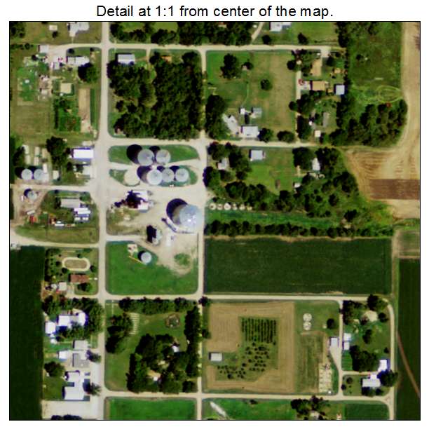 Lushton, Nebraska aerial imagery detail