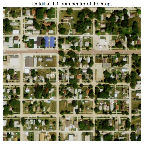 Lyons, Nebraska aerial imagery detail