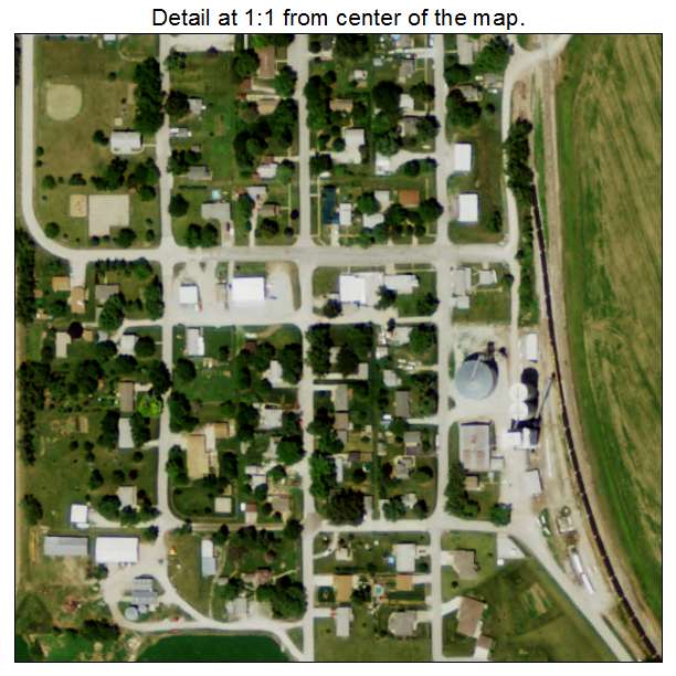 Manley, Nebraska aerial imagery detail