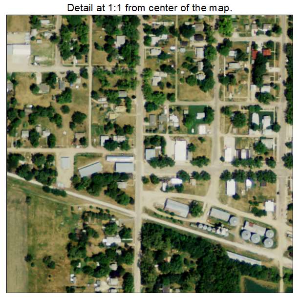 Meadow Grove, Nebraska aerial imagery detail
